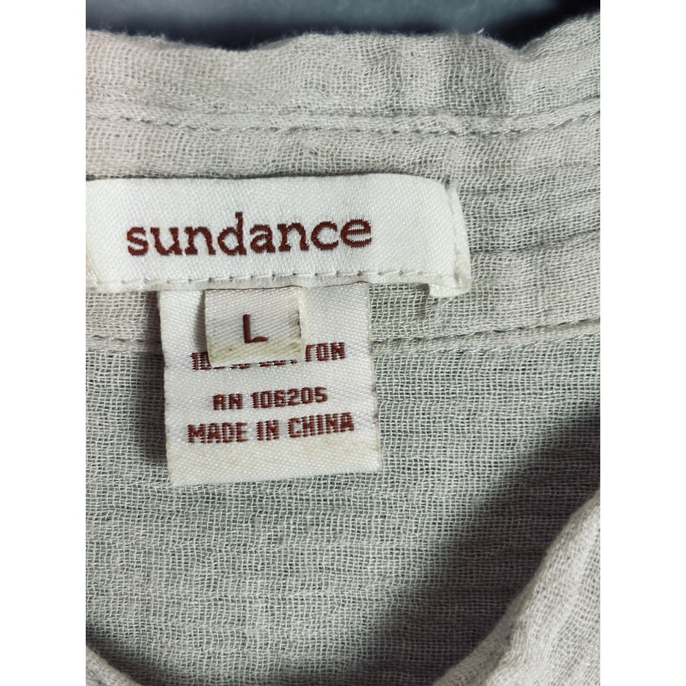 Sundance Enchanted Days pintuck tiered midi dress L 100% Cotton Cottage Core - Picture 5 of 14